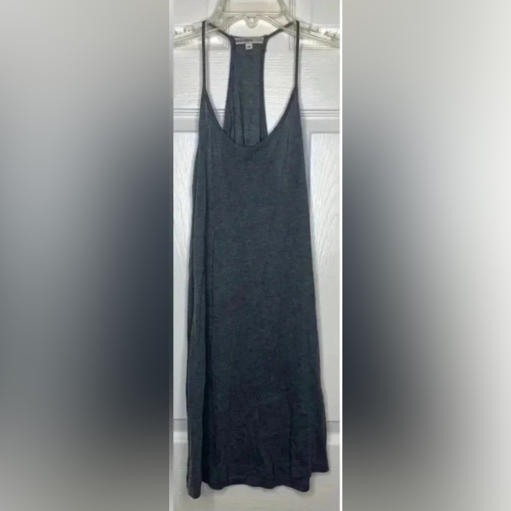 Woman HAUTE HIPPIE NUDE Gray Sleeveless Racerback Mini Dress Sz XS tank Modal